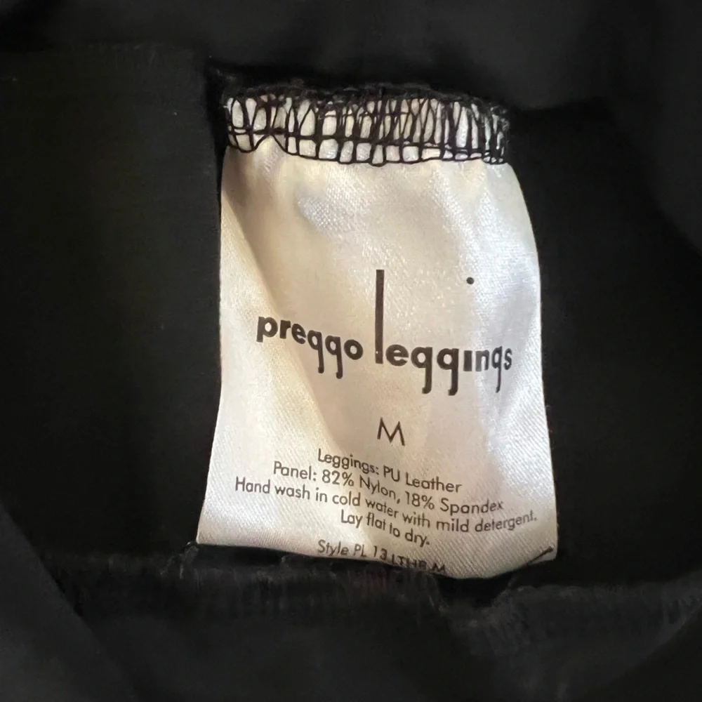 NWOT preggo leggings leather over belly style